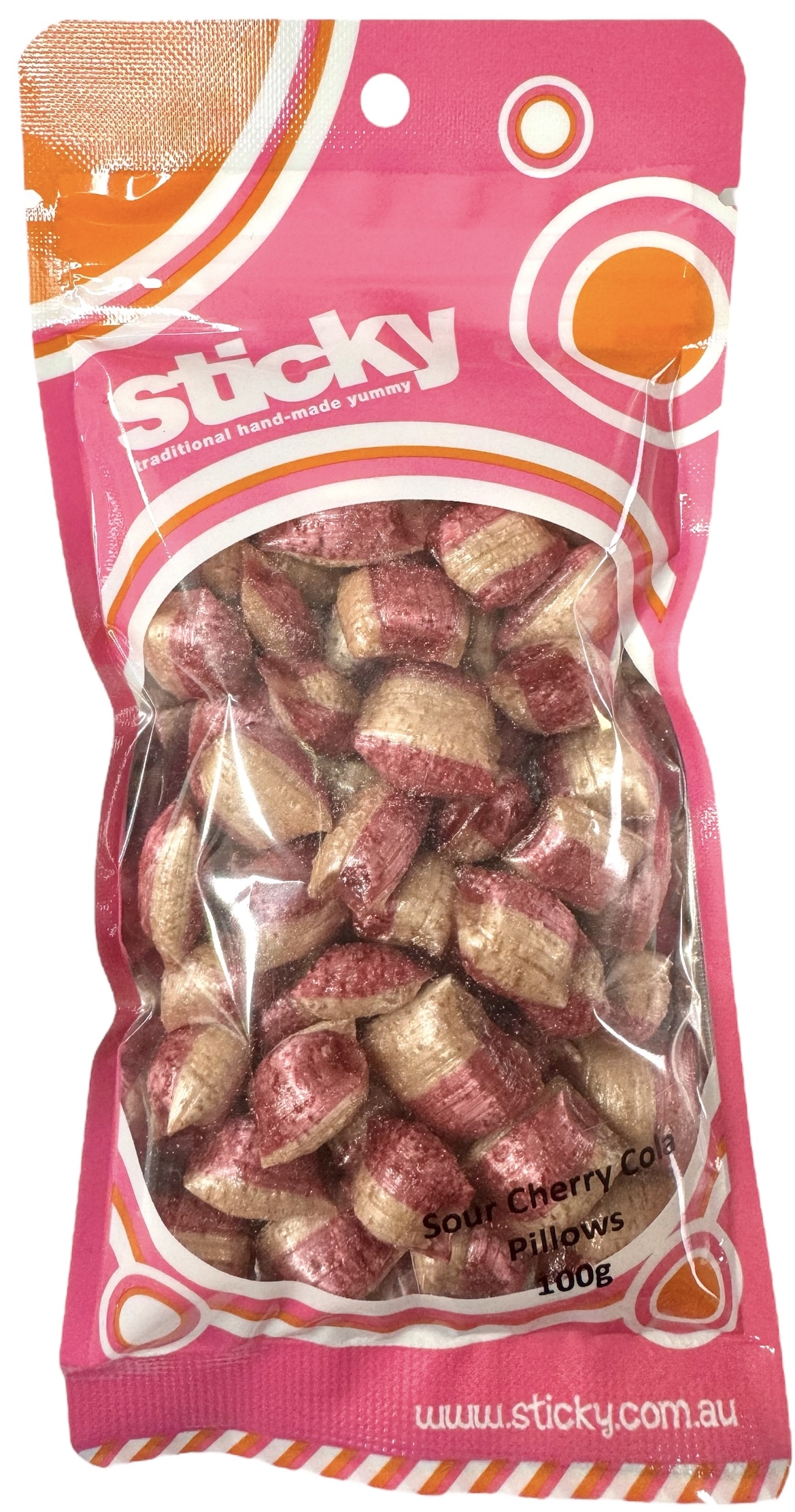 Sour Cherry Cola Pillows - 100g Retail Bag